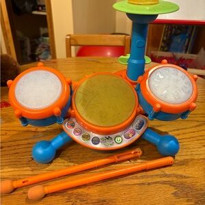 Orange and Blue Kids Drum Set